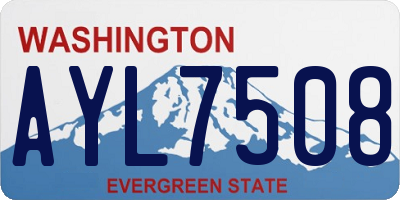 WA license plate AYL7508