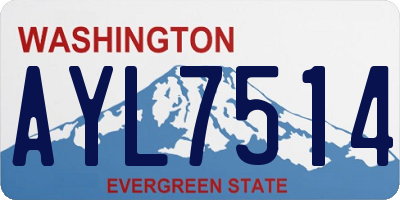 WA license plate AYL7514