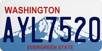 WA license plate AYL7520