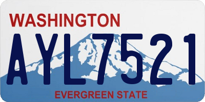 WA license plate AYL7521