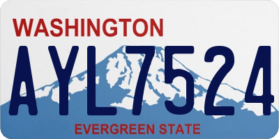 WA license plate AYL7524