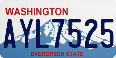 WA license plate AYL7525