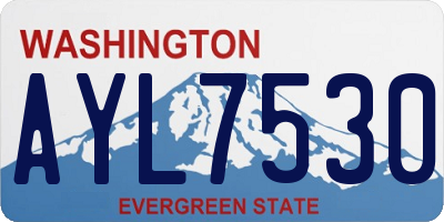 WA license plate AYL7530