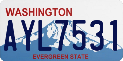 WA license plate AYL7531