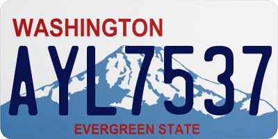 WA license plate AYL7537