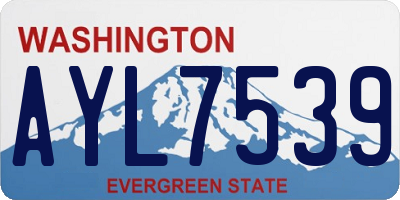 WA license plate AYL7539