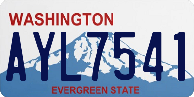 WA license plate AYL7541