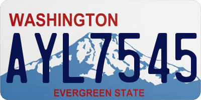 WA license plate AYL7545