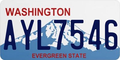 WA license plate AYL7546