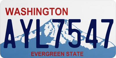WA license plate AYL7547