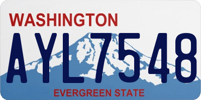 WA license plate AYL7548