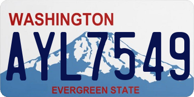 WA license plate AYL7549