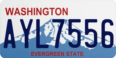 WA license plate AYL7556