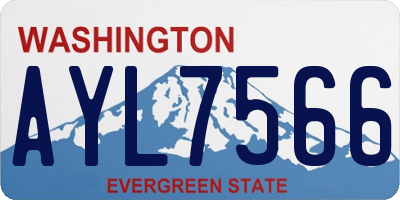 WA license plate AYL7566