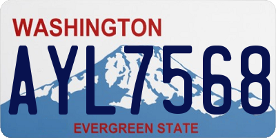 WA license plate AYL7568