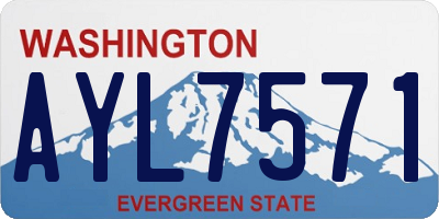 WA license plate AYL7571
