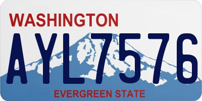 WA license plate AYL7576