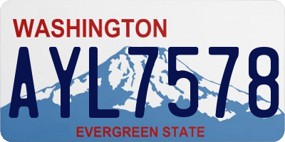 WA license plate AYL7578