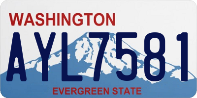 WA license plate AYL7581