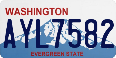 WA license plate AYL7582