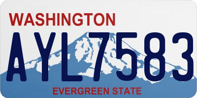 WA license plate AYL7583