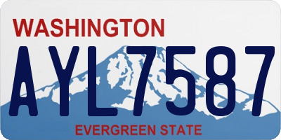 WA license plate AYL7587