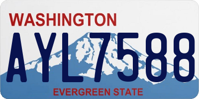WA license plate AYL7588