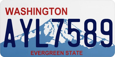 WA license plate AYL7589