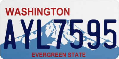 WA license plate AYL7595