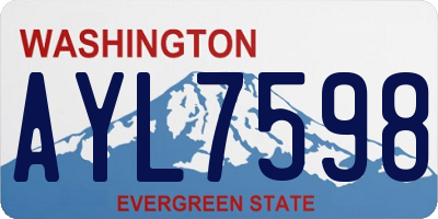 WA license plate AYL7598