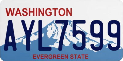 WA license plate AYL7599