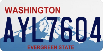 WA license plate AYL7604