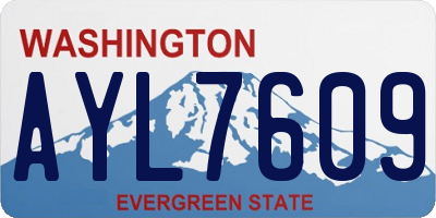 WA license plate AYL7609