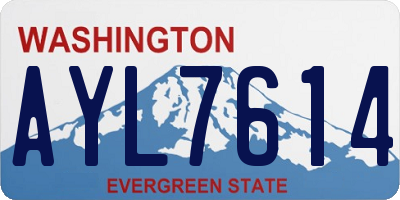 WA license plate AYL7614