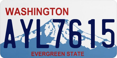 WA license plate AYL7615