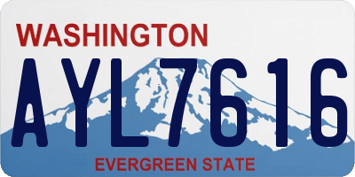 WA license plate AYL7616