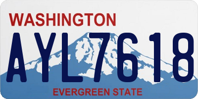WA license plate AYL7618