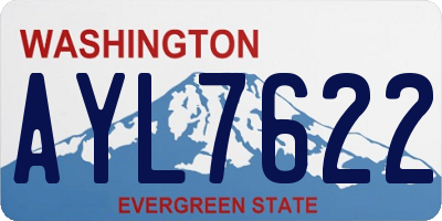 WA license plate AYL7622
