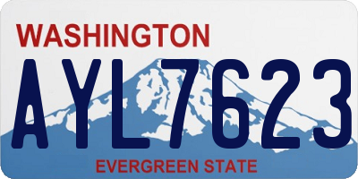WA license plate AYL7623