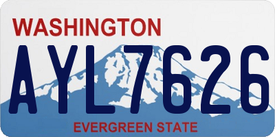 WA license plate AYL7626
