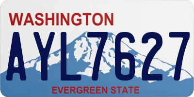 WA license plate AYL7627