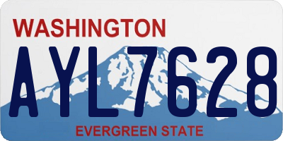 WA license plate AYL7628