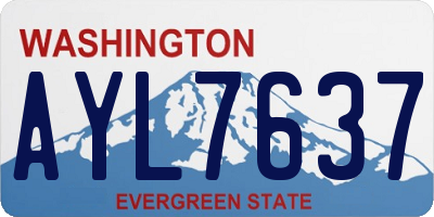WA license plate AYL7637