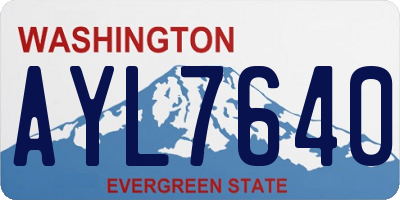 WA license plate AYL7640