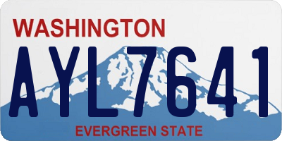 WA license plate AYL7641