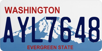 WA license plate AYL7648