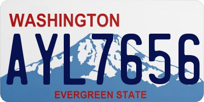 WA license plate AYL7656