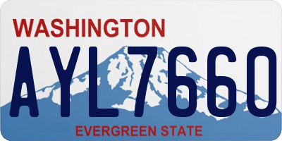 WA license plate AYL7660
