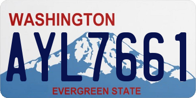 WA license plate AYL7661