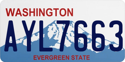 WA license plate AYL7663